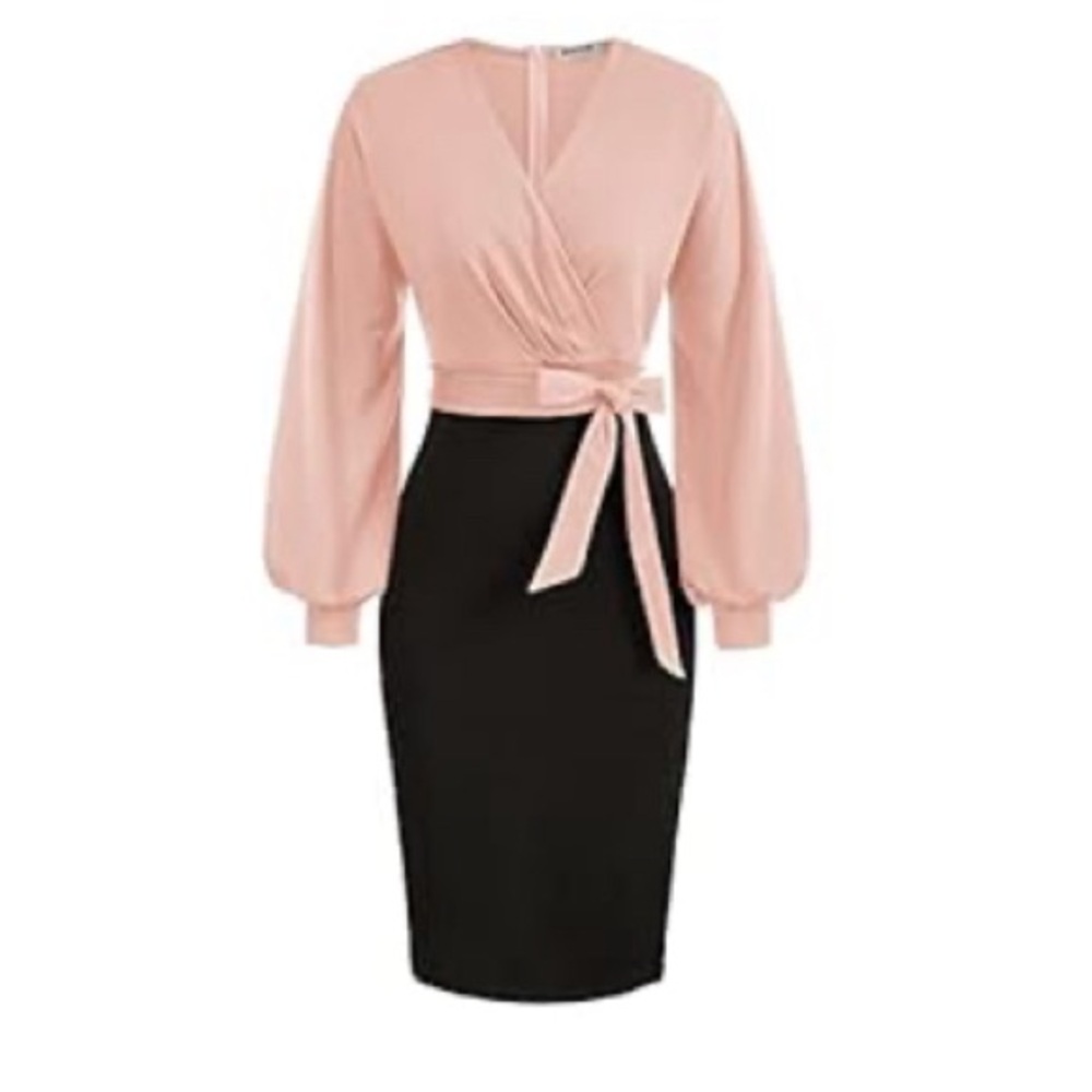 Blush Pink & Black Dress